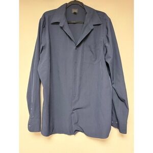 14th & Union Button Down Mens XL Navy Blue Excellent Stretch Tech Long Sleeve